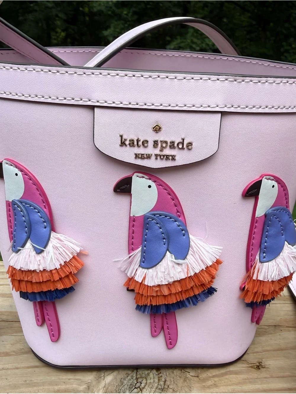 kate spade Flock appliqué Bucket Bag Crossbody & Small Wallet Set - Picture 2 of 7